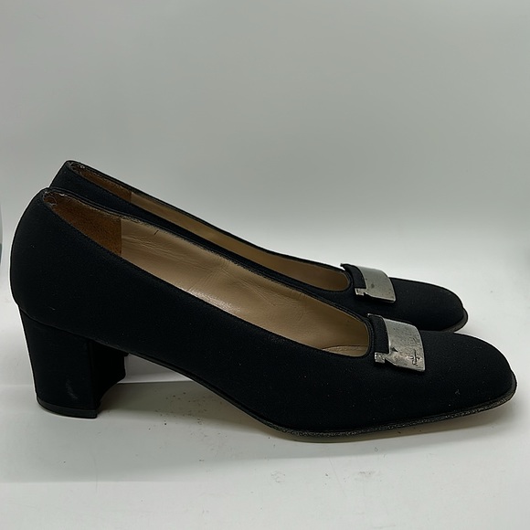 Salvatore Ferragamo Authenticated Black Block Heel Shoes **Size 7**🌺🌺 - Picture 5 of 10